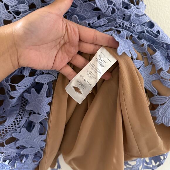 Self-Portrait Azaelea Lace Mini Dress in Baby Blue sz US 8 - Picture 6 of 8